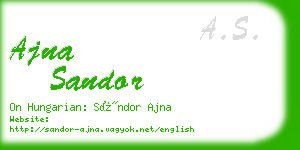 ajna sandor business card